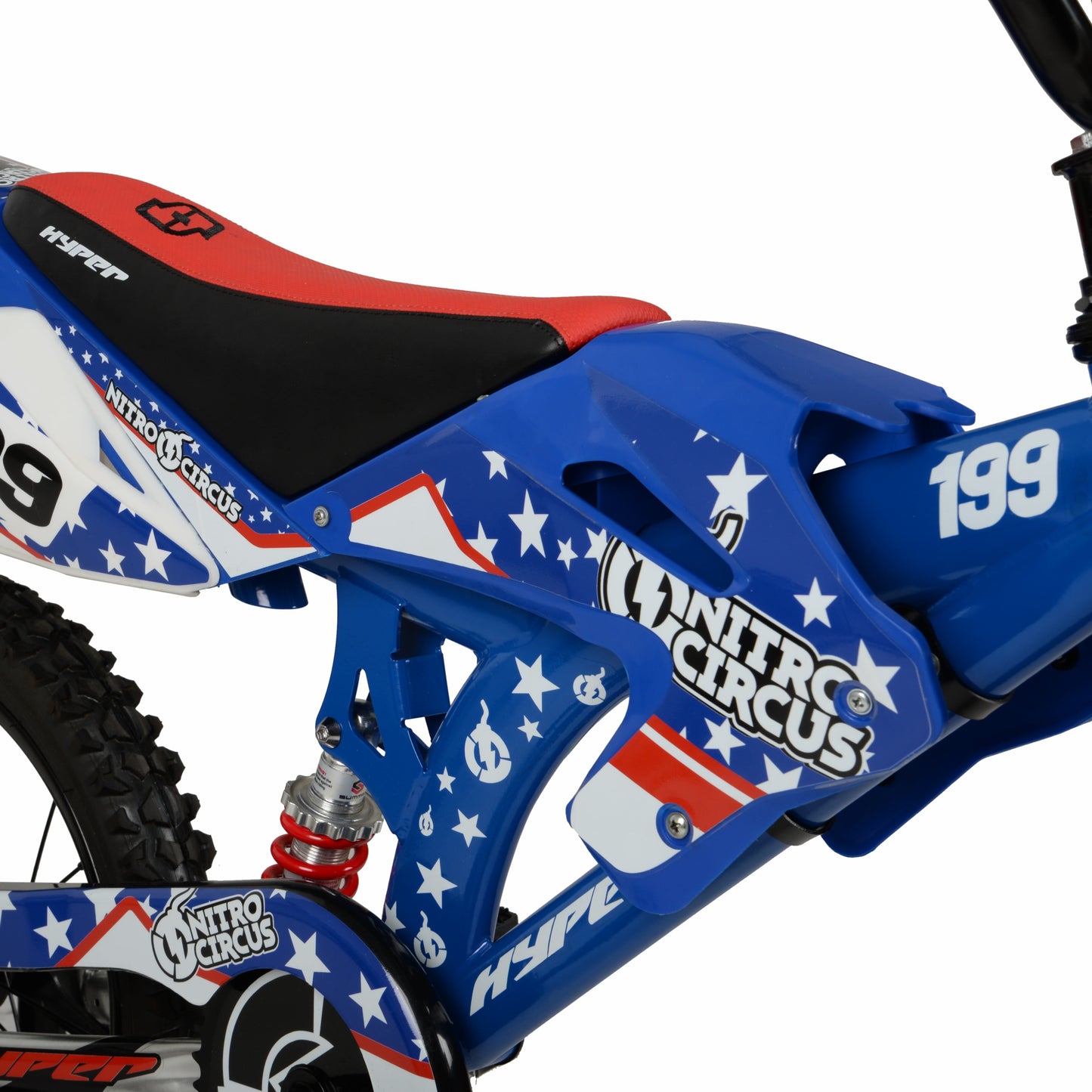 "HYPER 'Nitro Circus' Motobike" – 16" Blue, Unisex Kids’ Bike with Training Wheels | Perfect for Ages 4-8