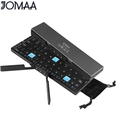 "JOMAA Foldable Bluetooth Keyboard" – Sleek Aluminum Alloy | Magnetic Stand | Rechargeable | Perfect for Tablets & iPads