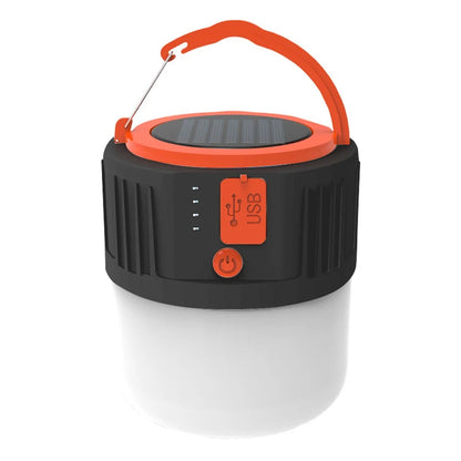 "Ultimate LED Rechargeable Camping Lantern" - 4 Light Modes | 2400mAh Power Bank | IP44 Waterproof | Solar-Powered Adventure Companion for Hiking, Fishing & More