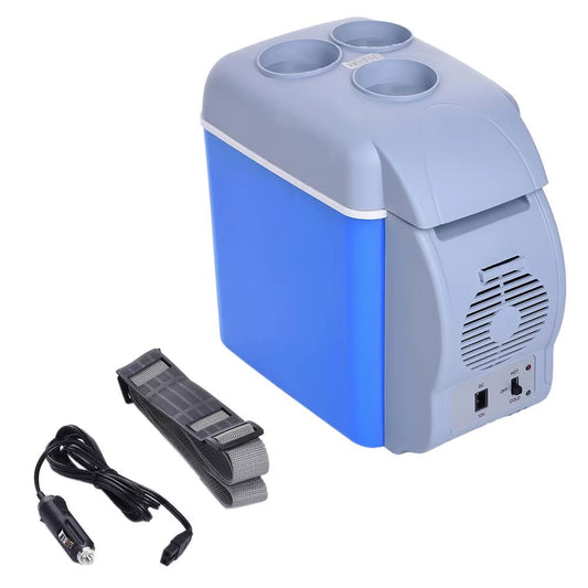 "7.5L Portable Mini Car Fridge" – Hot & Cold Travel Cooler for Drinks, Snacks, and More