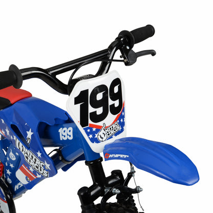 "HYPER 'Nitro Circus' Motobike" – 16" Blue, Unisex Kids’ Bike with Training Wheels | Perfect for Ages 4-8