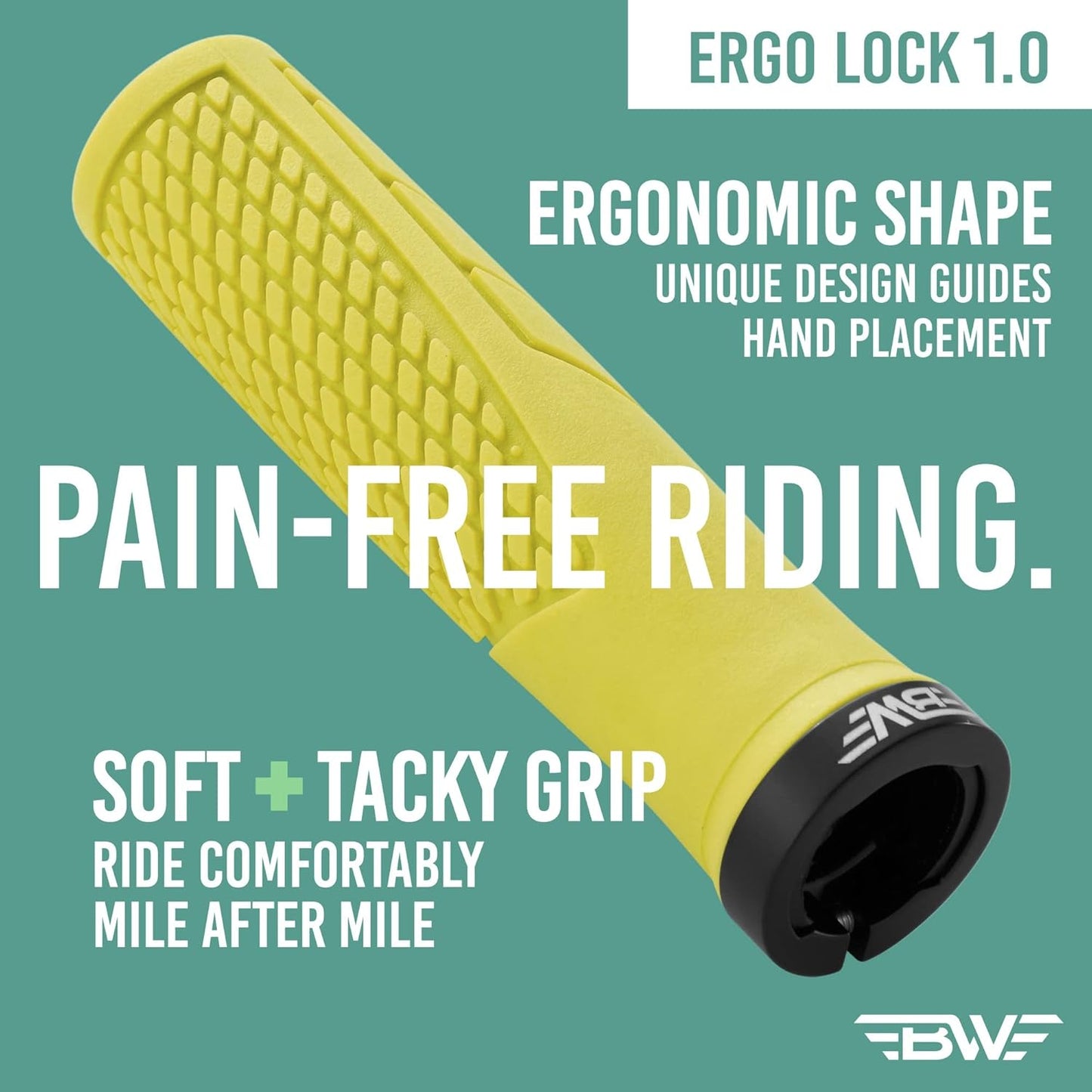 "Ergo-Lock 1.0 MTB Handlebar Grips" – Dual Lock-On Design | Ergonomic Comfort | Bold Color Options