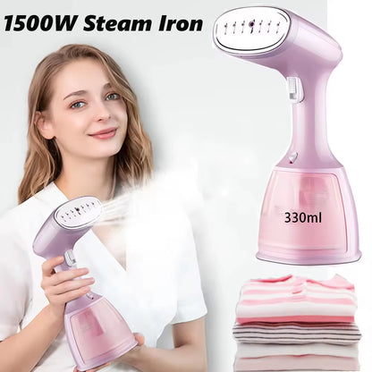 "Portable Handheld Garment Steamer" – Powerful 1500W Wrinkle Remover for Clothes, Travel & Home Use