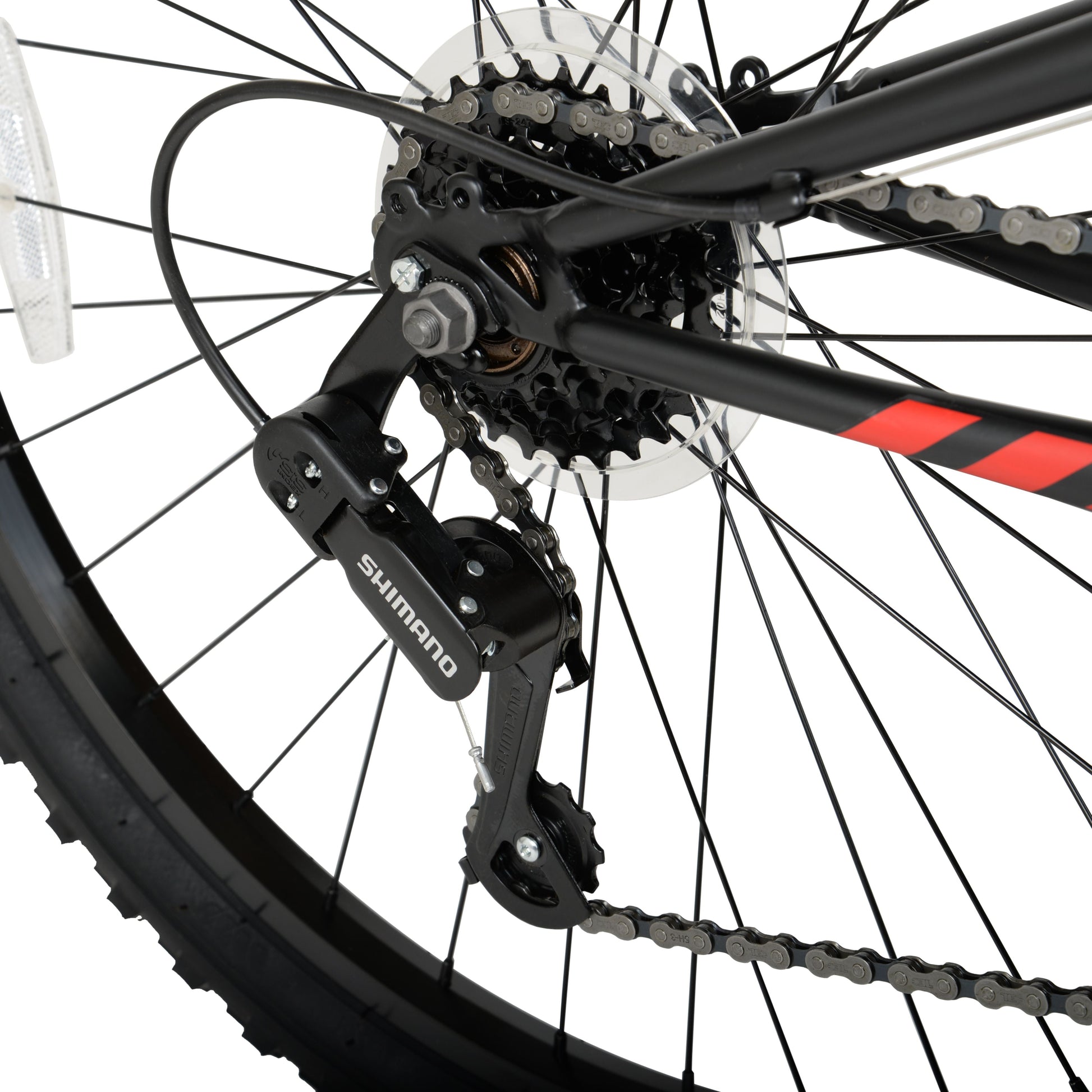 "Hyper 'Shocker' Mountain Bike" – Rugged Adventure Ready /26" /Bold Black & Red Design/ Perfect for Teens & Adults (Ages 14+)