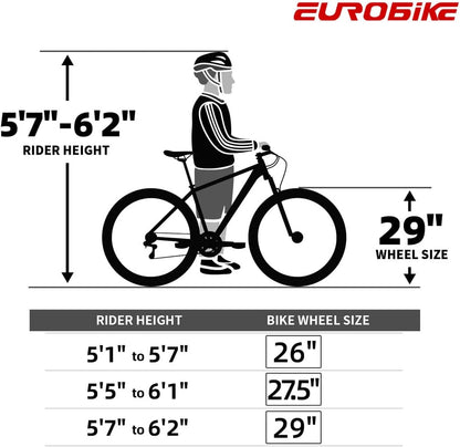 "Eurobike 'TSM-X9' Mountain Bike" – 21-Speed Mountain Bicycle/ 29" Trail Blazer for Adventure Seekers