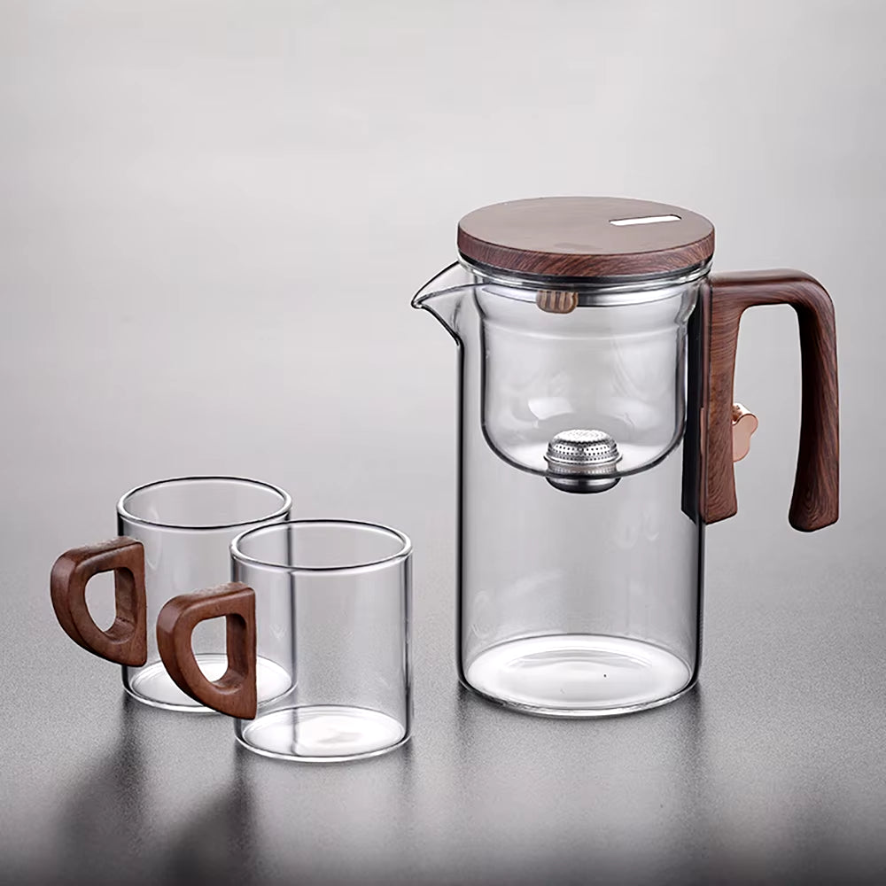 "Elegant Glass Teapot with Magnetic Infuser" – 520ML/720ML Kettle for Effortless Tea Brewing and Filtration