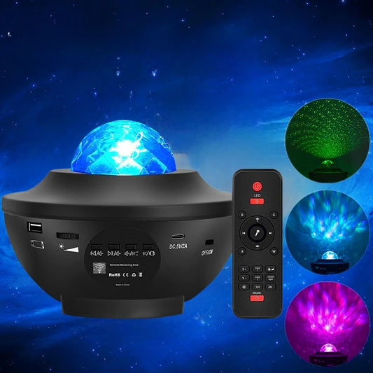 "Aurora Glow Bluetooth Headlamp" - Remote-Controlled Rotating Music Bowl Nightlight | Crystal Decorative Atmosphere Lamp