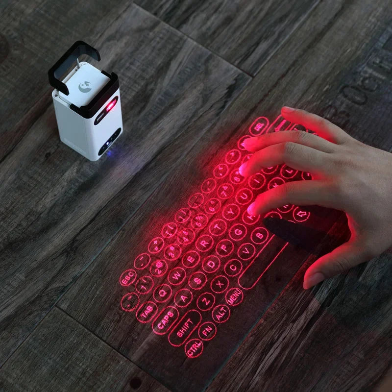 "Futuristic Virtual Laser Keyboard" – Wireless Touch Projector with Bluetooth Mouse Function for Phones, Laptops & Tablets"