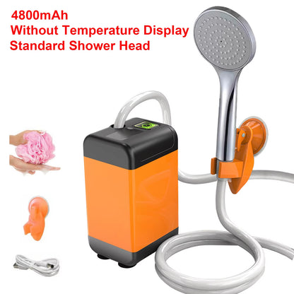 "Portable Outdoor Camping Shower" – 3.7V Pump with Shower Head | Rechargeable | Outdoor Adventures, Hiking, Beach Days & Pet Cleaning