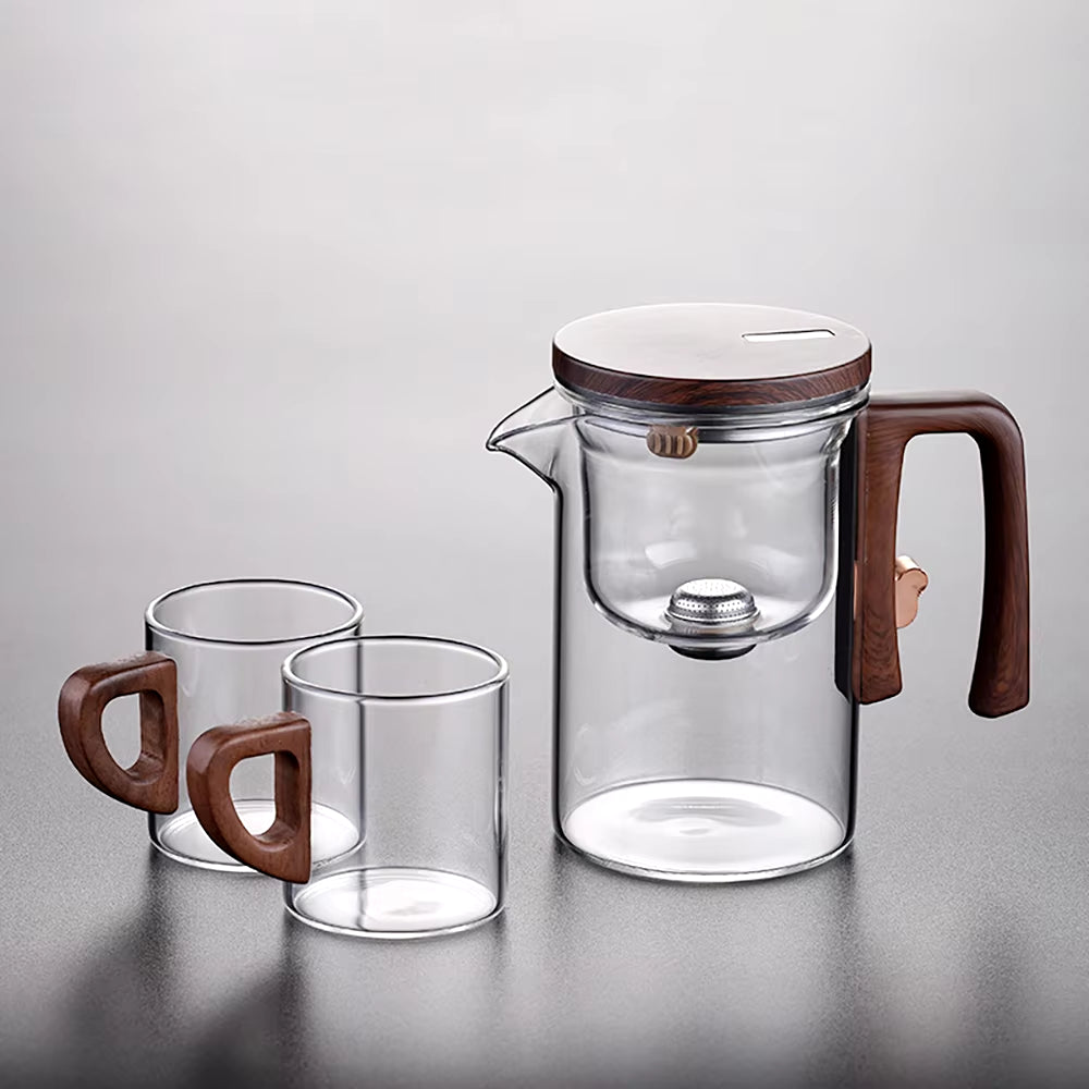 "Elegant Glass Teapot with Magnetic Infuser" – 520ML/720ML Kettle for Effortless Tea Brewing and Filtration