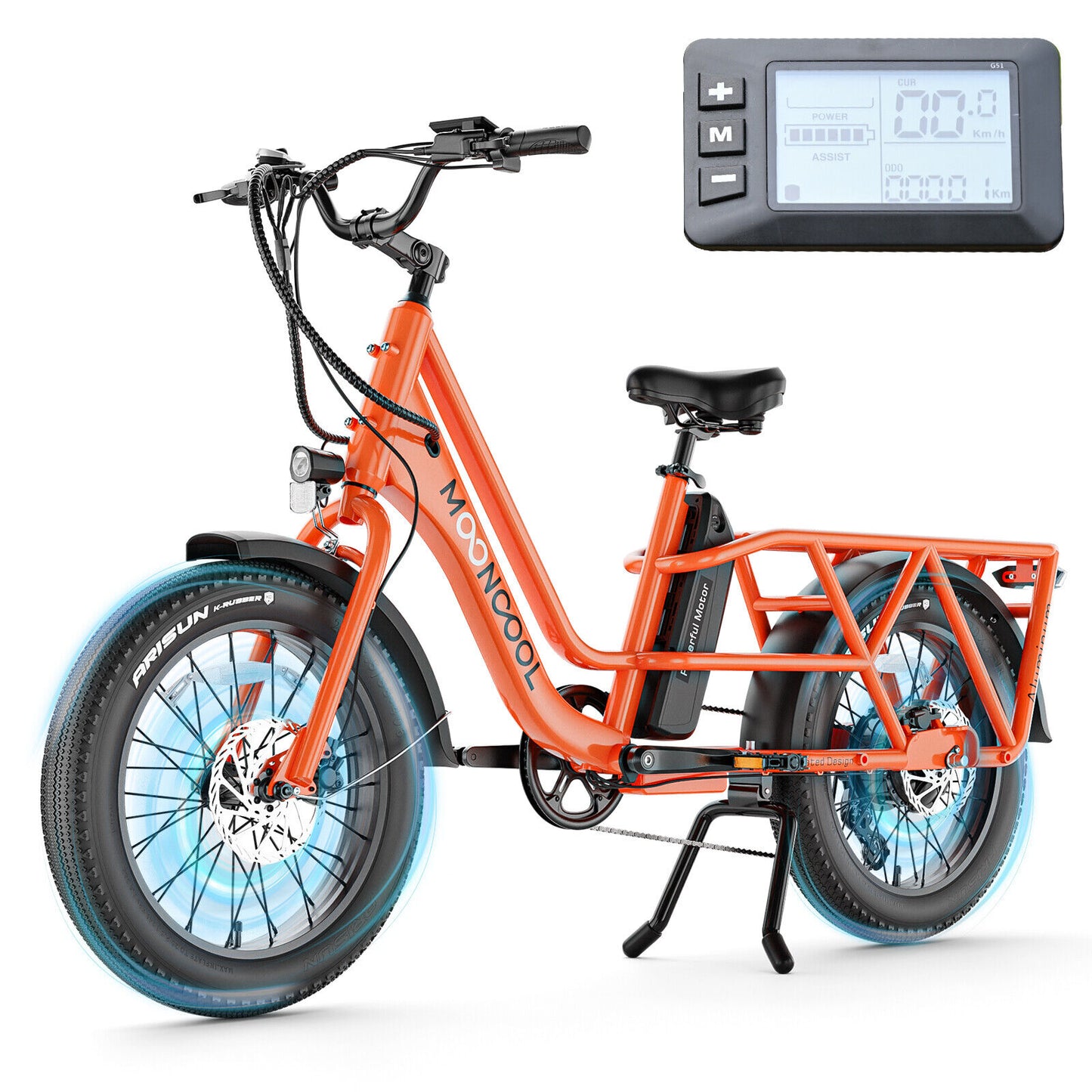 "MOONCOOL 'Explorer' E-Bike – Powerful 48V/ Fat Tires/ 750W Electric Bike for Adults | Built for Adventure and Hauling