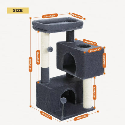 "Luxury Cat Tree for Large Cats" – Sturdy Indoor Tower with Spacious Condos, Scratching Posts & Comfy Perch (Supports Cats up to 10kg)