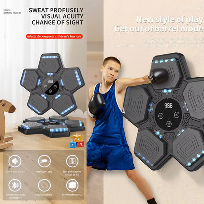 "BeatBox Pro" - Smart Bluetooth-Compatible Punching Pads for Home Workouts and Training