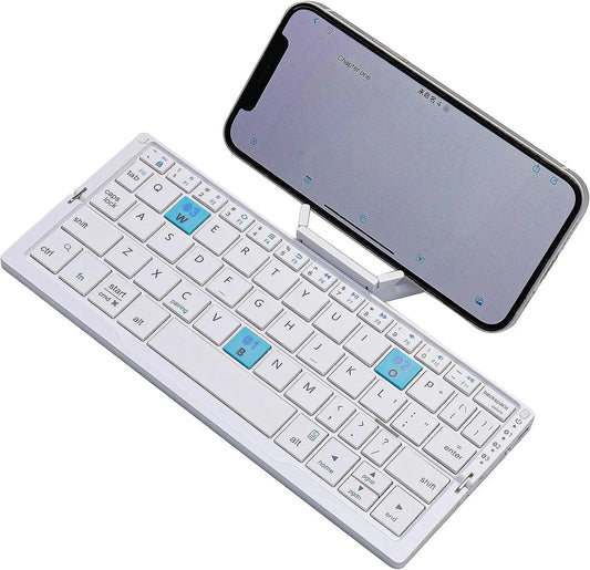 "JOMAA Foldable Bluetooth Keyboard" – Sleek Aluminum Alloy | Magnetic Stand | Rechargeable | Perfect for Tablets & iPads