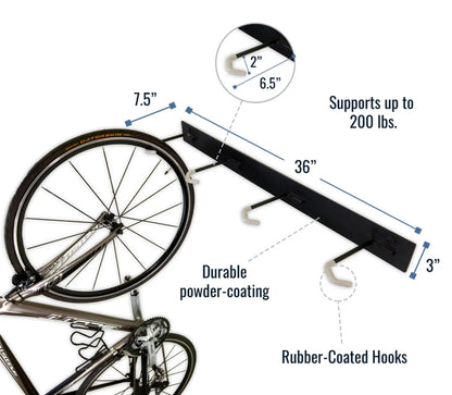 "BLAT Wall Bicycle Rack" | Heavy Duty Storage | Holds 4 Bicycles