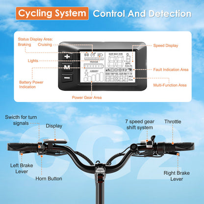 "MOONCOOL 'Explorer' E-Bike – Powerful 48V/ Fat Tires/ 750W Electric Bike for Adults | Built for Adventure and Hauling