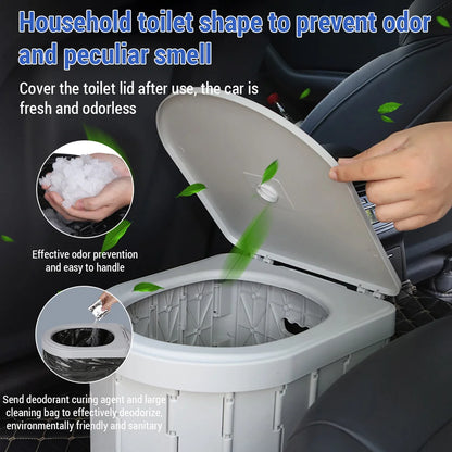 "Always-Ready Portable Toilet" The Ultimate Travel Companion for Camping, Cars, and More | Folding/ Odor-Proof/ Non-Slip Design for All Ages