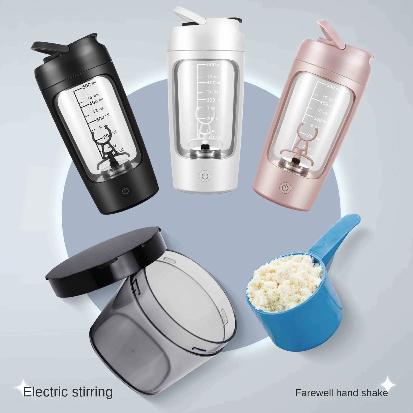 "USB Rechargeable Protein Shaker Bottle" – Portable 650mL Electric Blender Cup for Fitness, Workouts, and Smooth Mixing