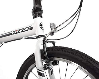 "ZIZZO 'Campo' Folding Bike" – Lightweight 28lb Aluminum Frame with 20" Shimano 7-Speed Gear System!"