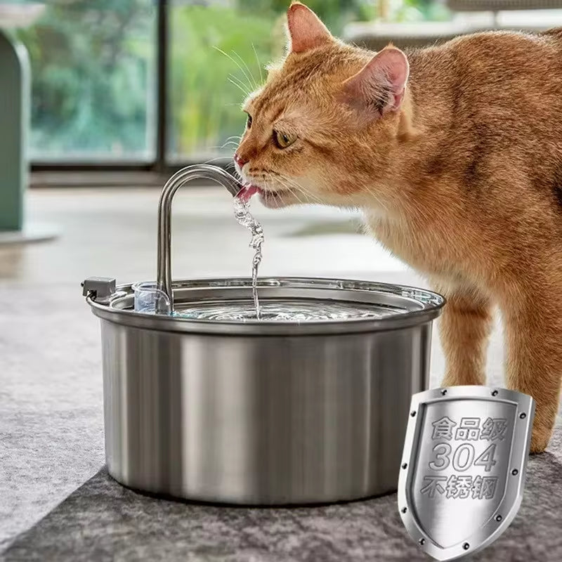 "Smart Pet Water Fountain" – Automatic & Quiet | Stainless Steel | Perfect for Cats & Dogs