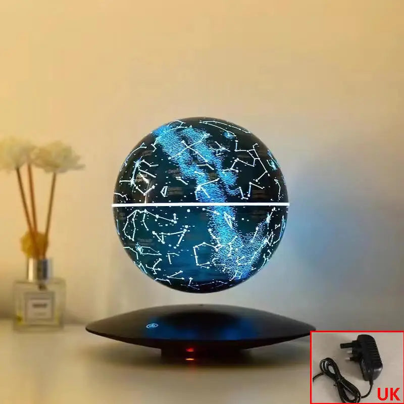 "Levitating LED Globe Lamp" – Magnetic Floating Earth with 360° Rotation | Galactic Starry Sky Design for Unique Decor