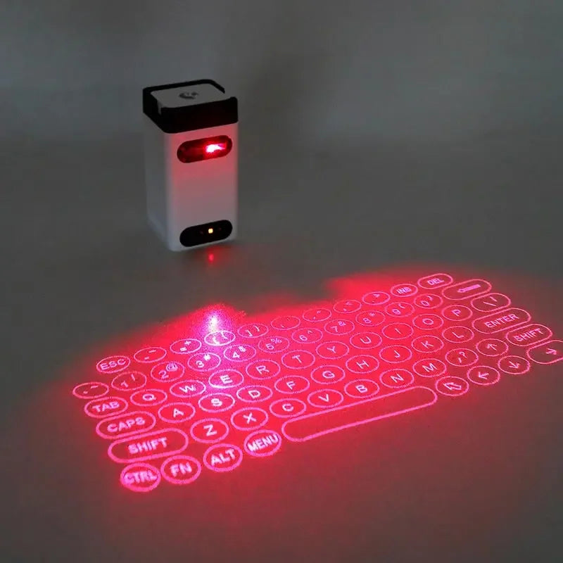 "Futuristic Virtual Laser Keyboard" – Wireless Touch Projector with Bluetooth Mouse Function for Phones, Laptops & Tablets"