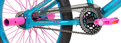 "KENT 'Trouble' BMX Bike" – Aqua & Pink 20" Unisex Thrill Machine for Kids (Fits Riders 4'2'' to 5')