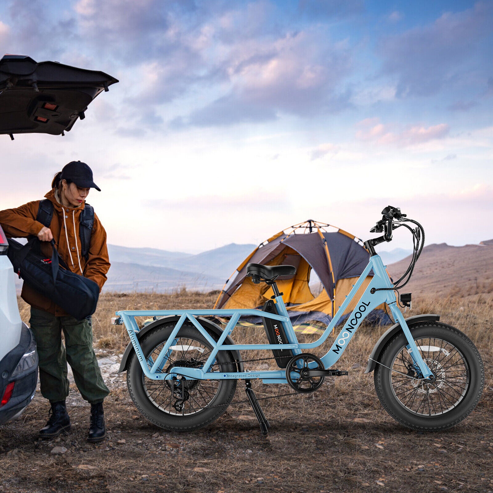 "MOONCOOL 'Explorer' E-Bike – Powerful 48V/ Fat Tires/ 750W Electric Bike for Adults | Built for Adventure and Hauling