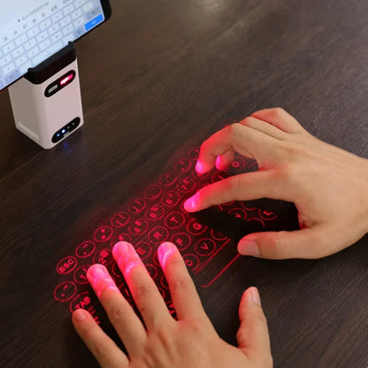 "Futuristic Virtual Laser Keyboard" – Wireless Touch Projector with Bluetooth Mouse Function for Phones, Laptops & Tablets"