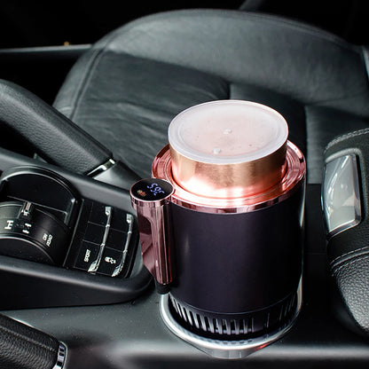 "Smart 2-in-1 Car Cup Holder" – Hot & Cold Beverage Cooler/Warmer with Touch Screen for Home, Office, or Travel