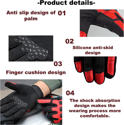 "Full-Finger Touchscreen Motorcycle Gloves" – Breathable, Protective, and Stylish Gear for Men & Women | SBR Padding and Knuckle Protection for Motocross & Biking Adventures