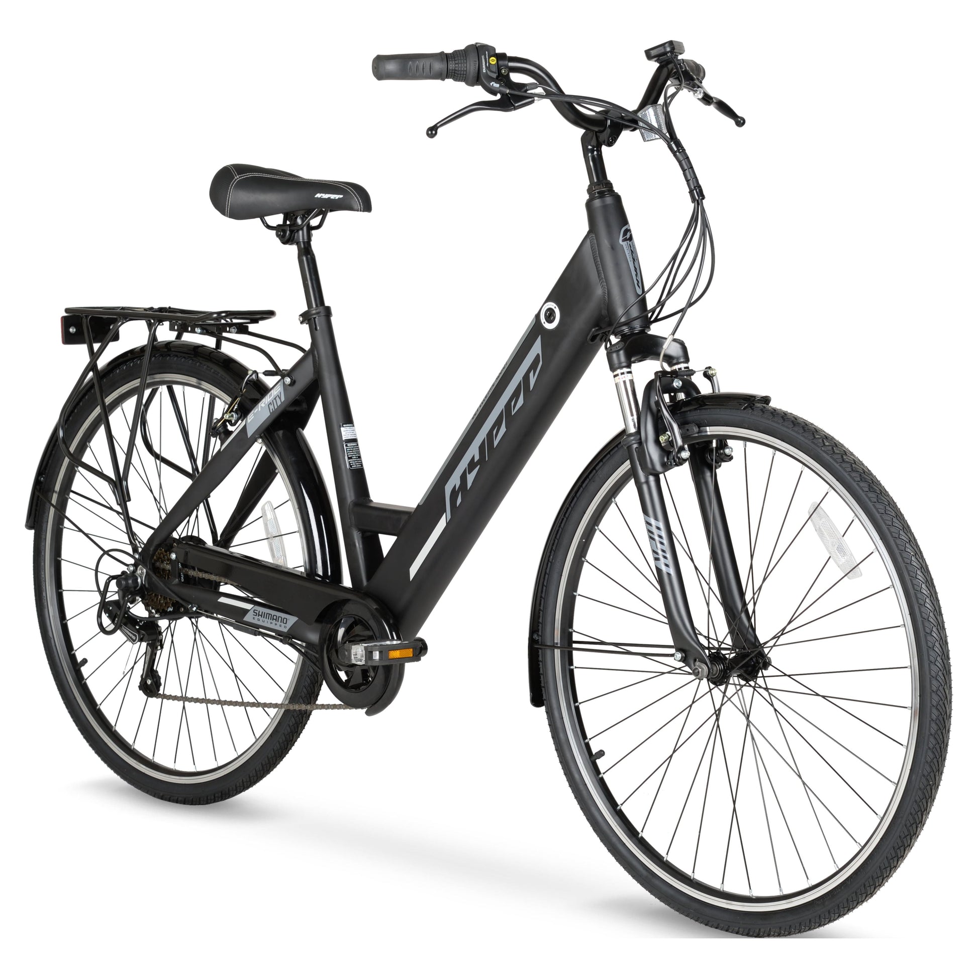 "HYPER 'E-Ride' Electric Commuter Bike" – Sleek 36V Pedal-Assist E-Bike/ Lightweight Frame/ 250W Motor for Effortless Rides/ Cool Black