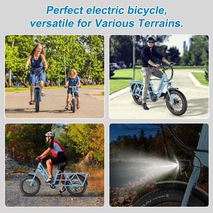 "MOONCOOL 'Explorer' E-Bike – Powerful 48V/ Fat Tires/ 750W Electric Bike for Adults | Built for Adventure and Hauling