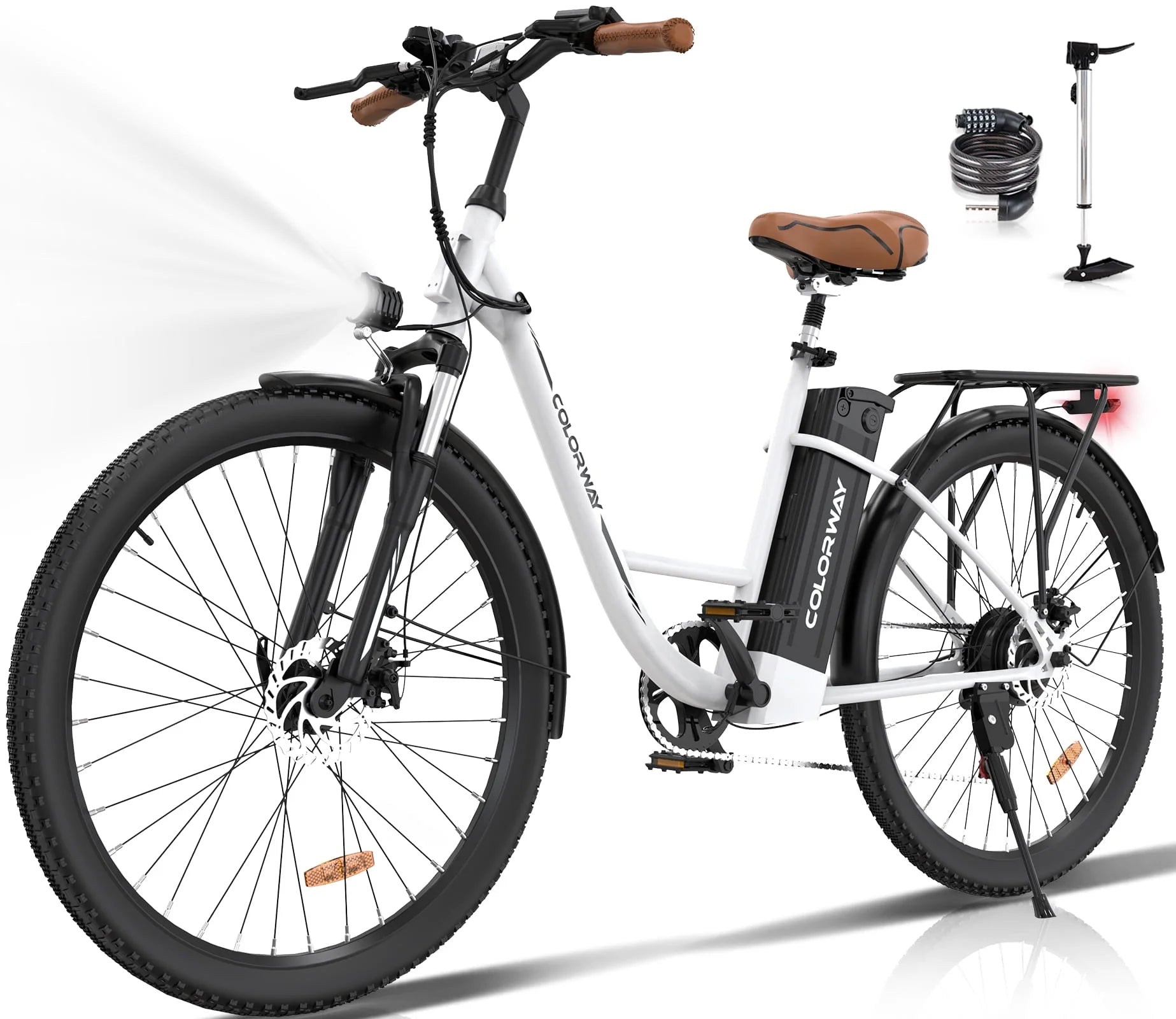 "COLORWAY 'BK31M' Commuter E-Bike" – 28'' Electric Bike with 500W/36V/12Ah Battery | Shimano 7-Speed | UL Certified for Commuting & Adventures