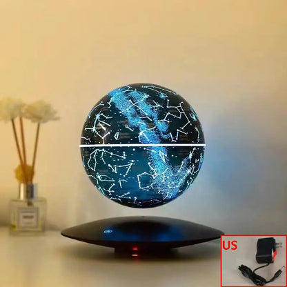 "Levitating LED Globe Lamp" – Magnetic Floating Earth with 360° Rotation | Galactic Starry Sky Design for Unique Decor