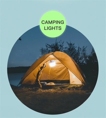 "Ultimate LED Rechargeable Camping Lantern" - 4 Light Modes | 2400mAh Power Bank | IP44 Waterproof | Solar-Powered Adventure Companion for Hiking, Fishing & More