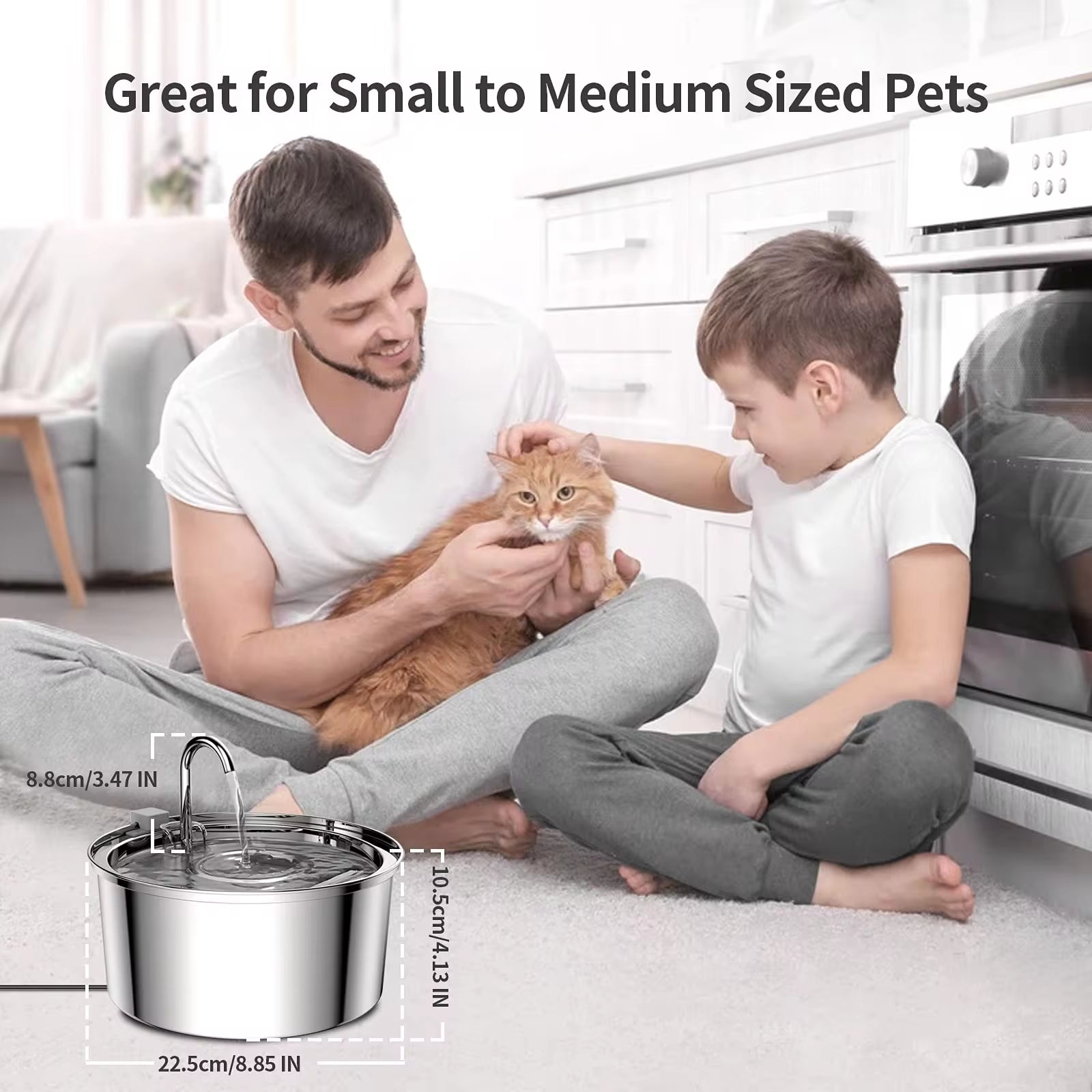 "Smart Pet Water Fountain" – Automatic & Quiet | Stainless Steel | Perfect for Cats & Dogs