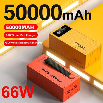 "TurboCharge 66W 50000mAh Power Bank" - Super Fast Charging Portable Powerhouse for Huawei| iPhone 14| Xiaomi| More.