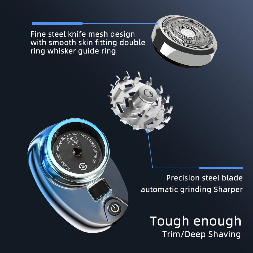 "Mini Electric Razor" – Wet & Dry Shaver with Fast Charging/ Digital Display/ and Portable Design | 1-Hour Quick Charge Upgrade