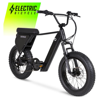 "HYPER 'Ultra 40' E-Bike" – Sleek Matte Black 20" Electric Bike with 250W Motor & 36V Power