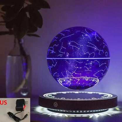 "Levitating LED Globe Lamp" – Magnetic Floating Earth with 360° Rotation | Galactic Starry Sky Design for Unique Decor