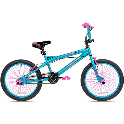 "KENT 'Trouble' BMX Bike" – Aqua & Pink 20" Unisex Thrill Machine for Kids (Fits Riders 4'2'' to 5')