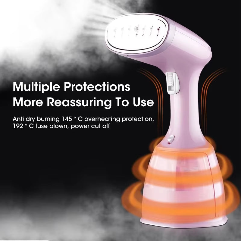 "Portable Handheld Garment Steamer" – Powerful 1500W Wrinkle Remover for Clothes, Travel & Home Use