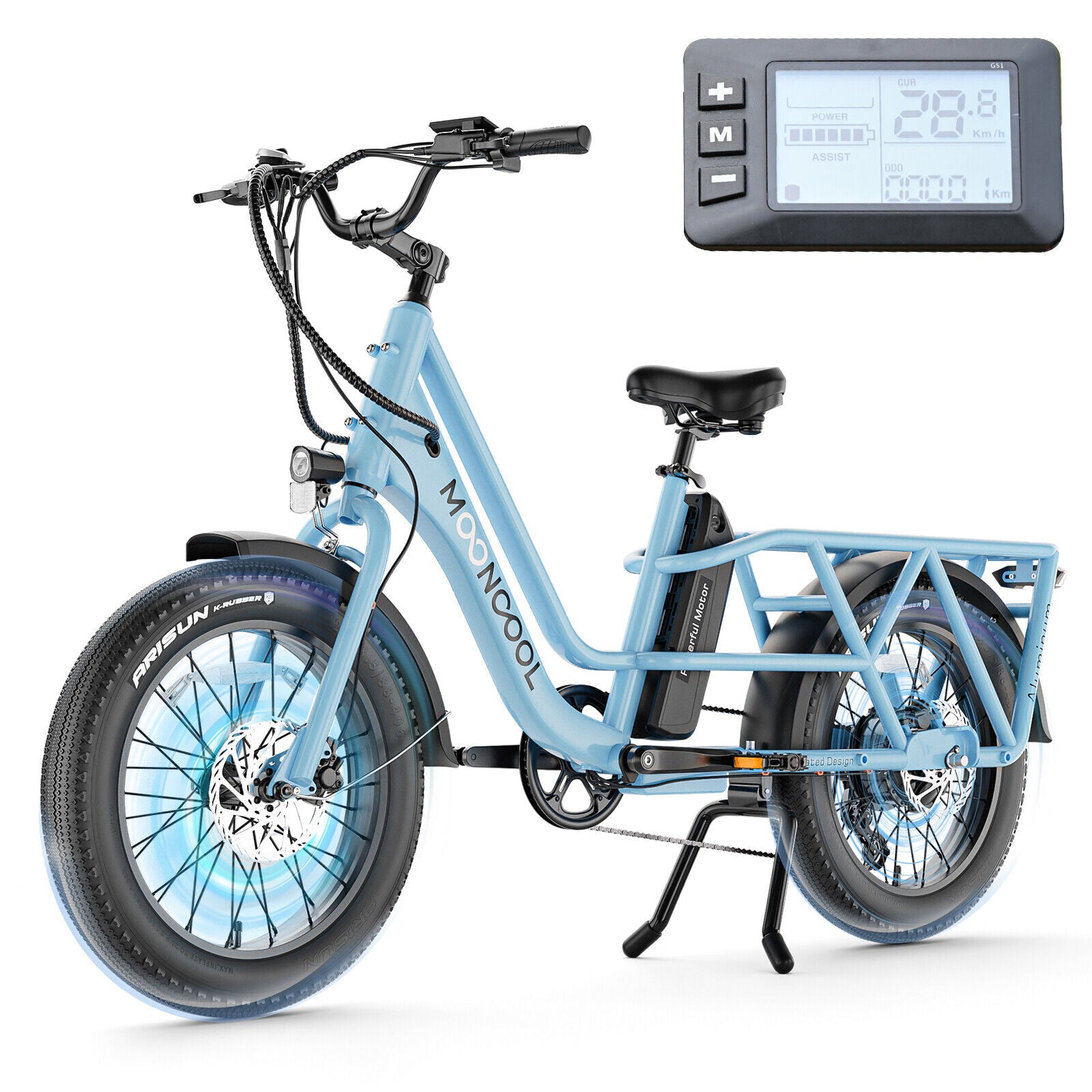 "MOONCOOL 'Explorer' E-Bike – Powerful 48V/ Fat Tires/ 750W Electric Bike for Adults | Built for Adventure and Hauling