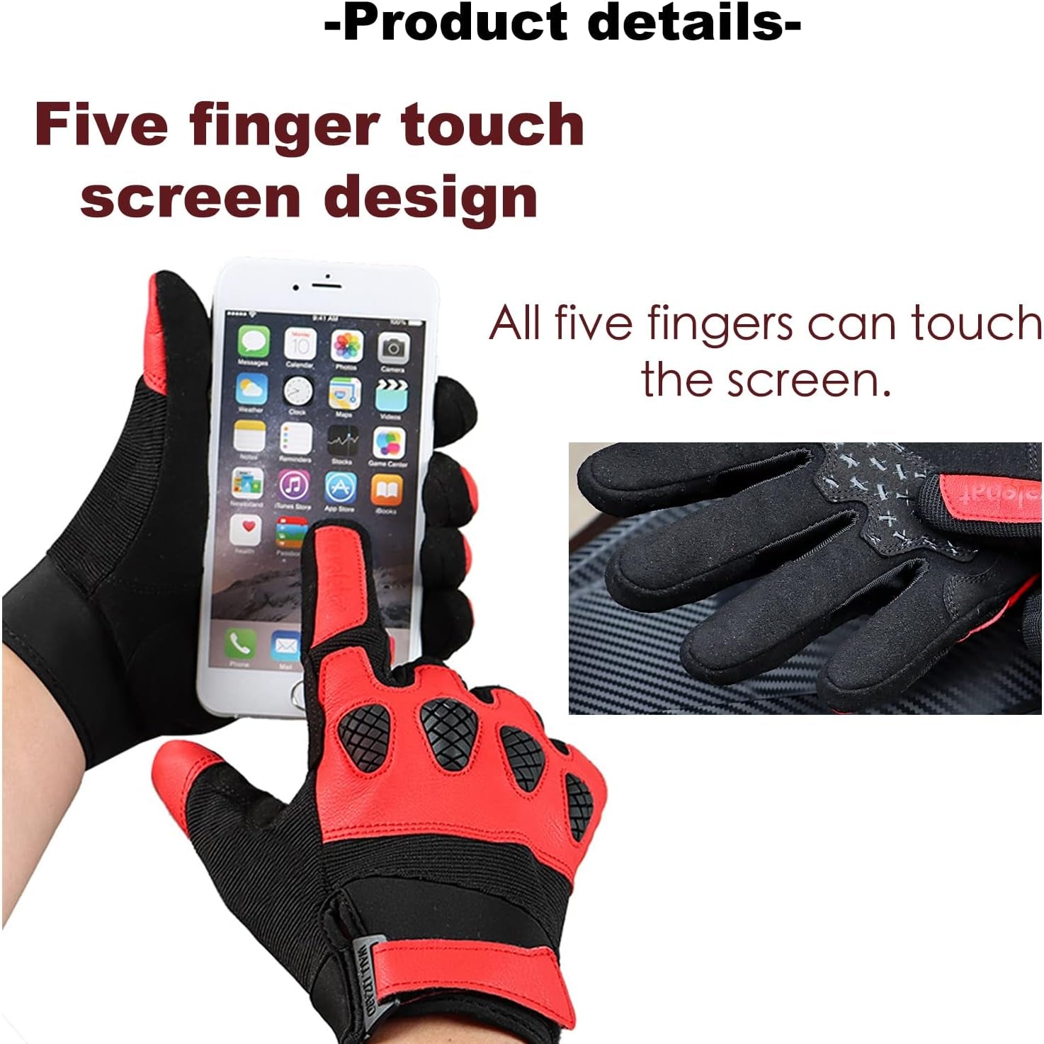 "Full-Finger Touchscreen Motorcycle Gloves" – Breathable, Protective, and Stylish Gear for Men & Women | SBR Padding and Knuckle Protection for Motocross & Biking Adventures