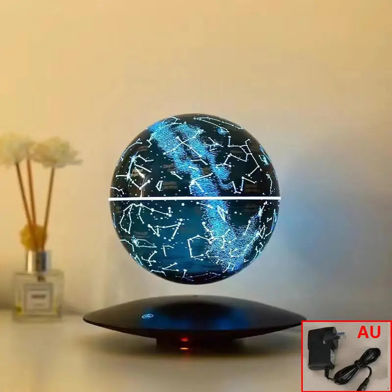 "Levitating LED Globe Lamp" – Magnetic Floating Earth with 360° Rotation | Galactic Starry Sky Design for Unique Decor