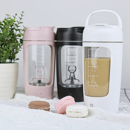 "USB Rechargeable Protein Shaker Bottle" – Portable 650mL Electric Blender Cup for Fitness, Workouts, and Smooth Mixing