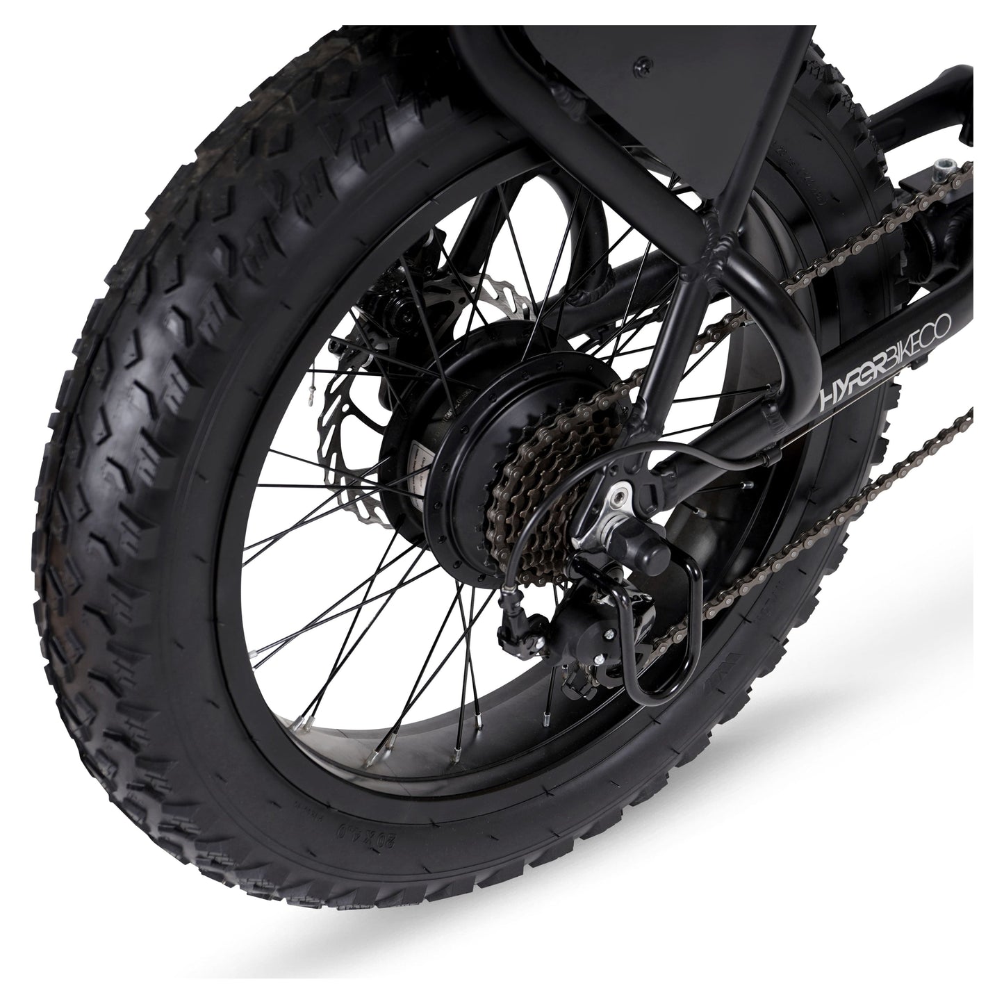 "HYPER 'Ultra 40' E-Bike" – Sleek Matte Black 20" Electric Bike with 250W Motor & 36V Power