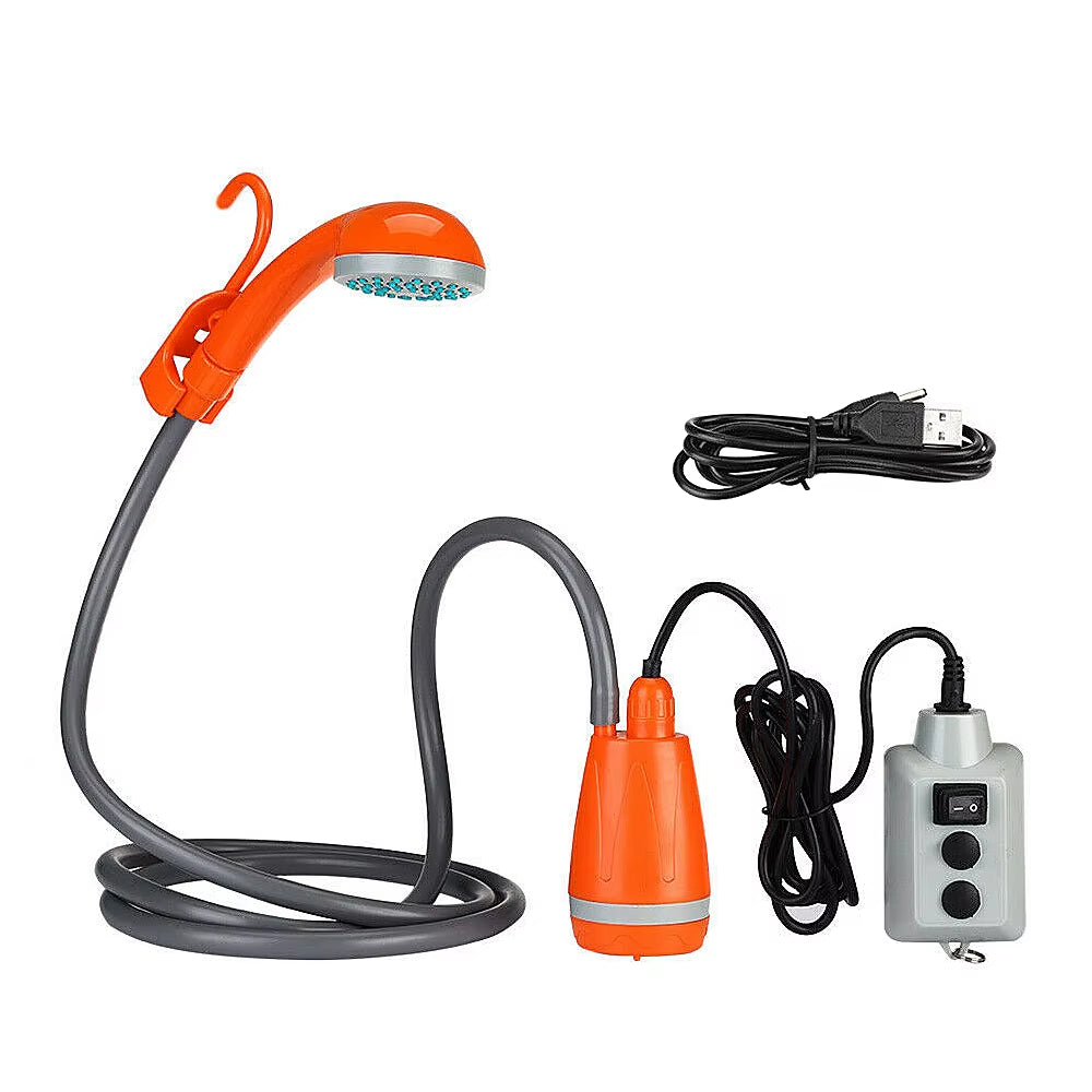 "Portable Outdoor Camping Shower" – 3.7V Pump with Shower Head | Rechargeable | Outdoor Adventures, Hiking, Beach Days & Pet Cleaning