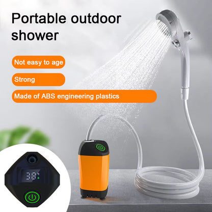 "Portable Outdoor Camping Shower" – 3.7V Pump with Shower Head | Rechargeable | Outdoor Adventures, Hiking, Beach Days & Pet Cleaning